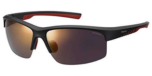 Polaroid Mirrored Square Men’s Sunglasses – (PLD 7018/N/S OIT 68OZ|68|Red Color Lens)