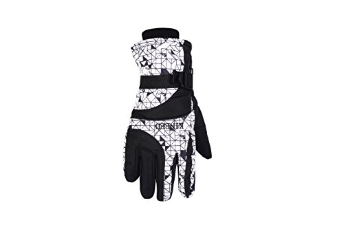 SKI GLOVES /SNOW- WATER- PROOF/WIND BLOCK/ THERMAL WARM /ANTISLIP/COMFORT/DEXTERITY/SONWBOARDING HIKING SLEDDING SNOWMOBILING CAMPING (black)