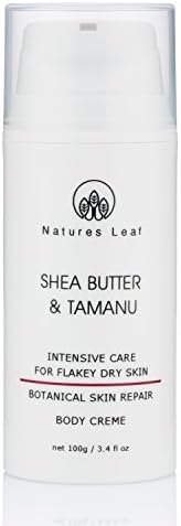 Natures Leaf Shea Butter &amp; Tamanu Intensive Care / Body Creme Moisturizer / Rough Bumpy Skin Formula / Ultra Nourishing / Natural Butters &amp; Plant Oils / Organic Aloe Vera Gel / All Skin Types / 3.4 oz