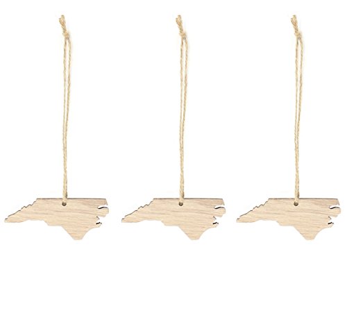 North Carolina Christmas Ornament North Carolina State Pride Gifts Wooden Christmas Ornaments 3-Piece Bundle