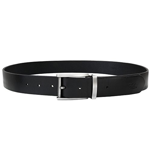 Falari Men's Classic Dress Belt Genuine Leather Belt Enclosed in a Gift Box Black 9021-BK-S
