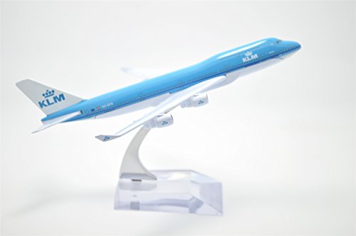 TANG DYNASTY(TM) 1:400 16cm Boeing B747-400 KLM Metal Airplane Model Plane Toy Plane Model