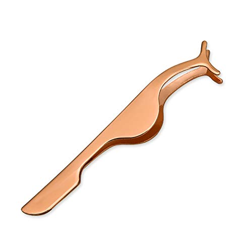 False Eyelashes Applicator Tool - FEITA Professional Falses Eyelash Extension Stainless Steel Clip Remover Tweezer for Lashes Application and Removal - Rose Gold - 1Pc - Thumbnail 7
