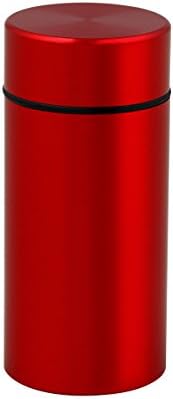 Stash Jar - Smell Proof Discreet Aluminum Storage Container with Airtight Seal (Ruby Red)