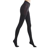 Fytto Style 1026 Women's Comfy Compression Pantyhose, 15-20mmHg (M, Black)