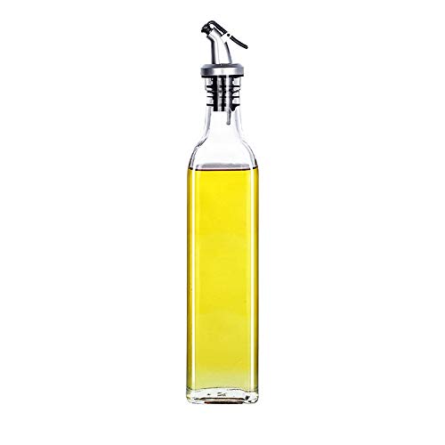 Savna Oil and Vinegar Dispenser, Olive Oil Glass Bottle for Cooking, Oil Bottle Dispenser (500 ml, 1 Piece)