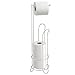 iDesign Classico Metal Free Standing Toilet Paper Tissue Holder, Cannister for Kids', Guest, Master, Office Bathroom, 6.5