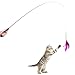 etrech Retractable Wand Rod with 8 Piece Assorted Feather Cat Toy, Purple