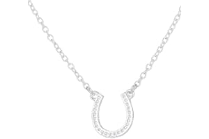 coadipress Stainless Steel Horse Shoe Style U Shaped Necklace Collar Statement Necklace Horse Gifts for Women