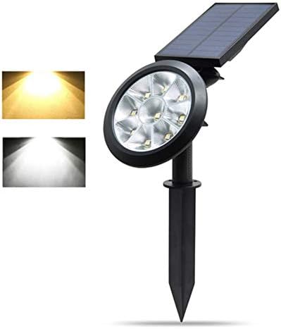 9 LED Solar Light Outdoor Waterproof Solar Spotlight Led Lawn Spot Light Ground Light Two-Color Dimmable Garden Decoration Light for Garden Yard Pathway,1pack [Energy Class A]