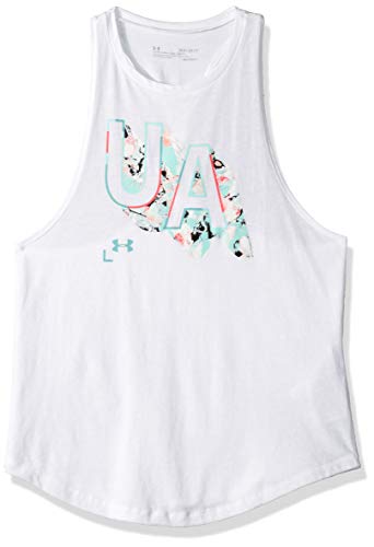 Camiseta sin mangas con relleno estampado Under Armour para niña