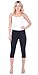 One5One Women's Shaping Stretch Pull On Dress Capri Pants Miracle Ab Shaper Black Medium (8-10)