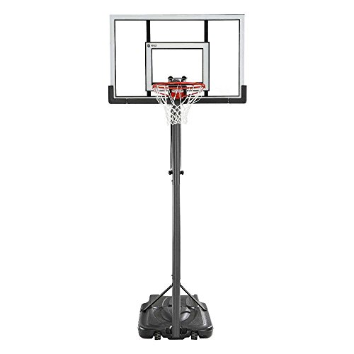 oldzon 52" Portable Adjustable Power Lift Basketball Hoop w/Acrylic Backboard With Ebook