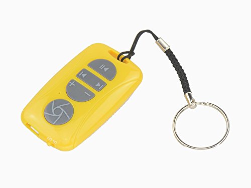 LZYDD BT Bluetooth Wireless Media Music Remote Control Camera Shutter for iPad, iPhone, iPod Touch, iOS and Android Smartphone Tablet Devices(Samsung Note4 S5 S4 TAB Galaxy NOTE 10.1,SONY Z1 Z2 Z3 )Windows 8.1(Only Media Music Remote Control for windows, Not support Camera Shutter Control)-Yellow