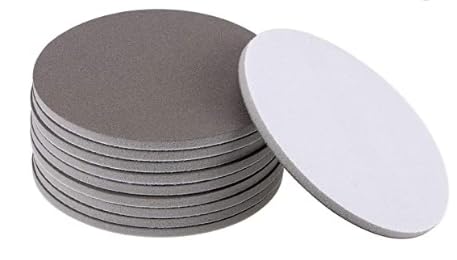 MACHSWON 5 Inch Sander Pad Sanding Sponge for Auto Wood Drywall Metal Brown Corundum 400 Grit 10Pcs