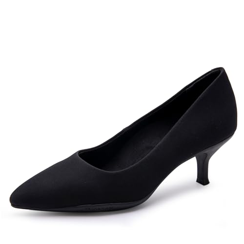 Aerosoles Women’s Ludlow Pump, Black Stretch, 8 Wide