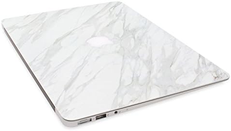 GolemGuard - White Marble Stone 4-in-1 Protector Skin Decals Laptop Notebook Decal Sticker w/Black Keyboard Cover for MacBook Pro A1707 A1990 15-inch with & w/o Touch Bar & ID