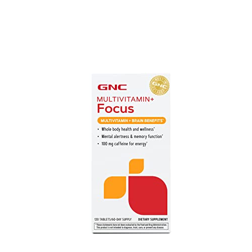 GNC Multivitamin+ Focus + Brain Benefits* 120 Count (Pack of 1)