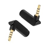 Audio Adapter, Vandesail 90&deg; Right Angle Stereo Headphone Adapters 3.5mm Male to Female Jack Gold Plated Plug
