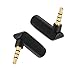 VANDESAIL Audio Adapter, 90° Right Angle Stereo Headphone Adapters 3.5mm Male to Female Jack Gold Plated Plug