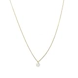 HONEYCAT Handmade 24k Gold Moonstone Karma Single Crystal Necklace | Minimalist, Delicate Jewelry