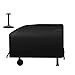 Unicook 28 Inch Griddle Cover for Blackstone and Nexgrill Cooking Station, Heavy Duty Waterproof Flat Top BBQ Grill Cover with Sealed Seam, Includes Support Pole, Black