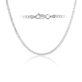 Men's 3mm 925 Sterling Silver Cuban Curb Link Chain Bracelet or Necklace