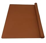 EPHome Extra Large Multipurpose Silicone Nonstick Pastry Mat, Heat Resistant Nonskid Table Mat, Countertop Protector, 23.6''15.75'' (XL, Chocolate)