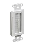 Arlington Industries CED135-10 Cable Entry Device with Brush-Style Opening, 1-Gang, White, 10-Pack