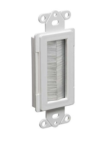 Arlington Industries CED135-10 Cable Entry Device with Brush-Style Opening, 1-Gang, White, 10-Pack
