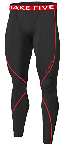 New Men Sports Apparel Skin Tights Compression Base Under Layer Long Pants Black