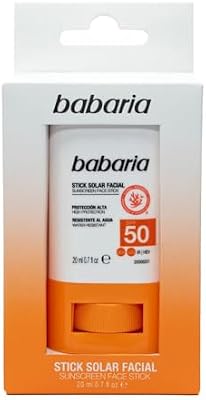 Stick Solar Facial SPF50+ Niños y Adultos 20 g – Transparente, con Manteca de Karité | Protector Solar Facial 50 Aloe Vera Zonas Sensibles