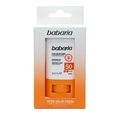 Stick Solar Facial SPF50+ Niños y Adultos 20 g – Transparente, con Manteca de Karité | Protector Solar Facial 50 Aloe Vera Zonas Sensibles
