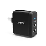 Anker 24W Dual USB Wall Charger PowerPort 2 (with Foldable Plug) for iPhone SE / 6s / 6 / 6 Plus, iPad Air 2 / Pro / mini 3, Galaxy S7 / S7 Edge / S6 / S6 Edge / Edge+, Note 5, LG G5 and More