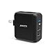 Anker 24W Dual USB Wall Charger PowerPort 2 (with Foldable Plug) for iPhone SE / 6s / 6 / 6 Plus, iPad Air 2 / Pro / mini 3, Galaxy S7 / S7 Edge / S6 / S6 Edge / Edge+, Note 5, LG G5 and More