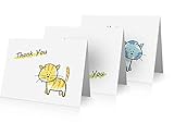 Cats Thank You Note Cards (24 Foldover Cards and Envelopes)