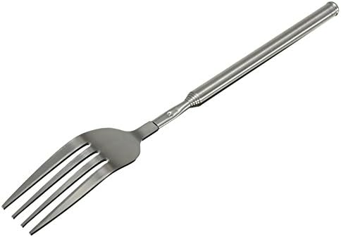 MXTBY BBQ DIY Stainless Steel Telescopic Extendable Dinner Dessert Long Fork Novelty