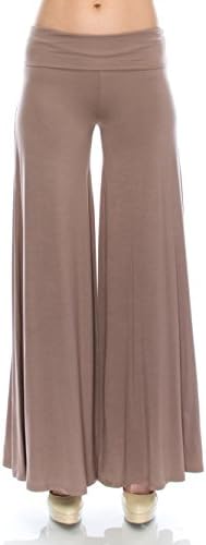 DELOA Womens Palazzo Lounge Pants Made in USA Brown Large