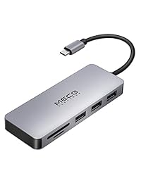 MECO   Hub USB C 7 en 1 tipo C con puerto de carga tipo C, adaptador HDMI, 1 puerto USB 3.0, 2 puertos USB 2.0, lector de tarjetas SD y Micro SD para MacBook Pro 2016 2017, Chromebook, Samsung S8 y más