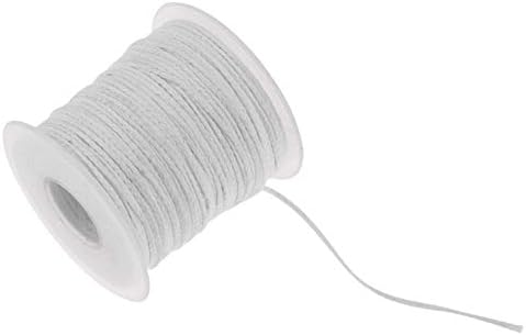 Candle Wicks - 61m Environmental Spool of Cotton Braid Candle Wick Core for DIY Oil Lamps