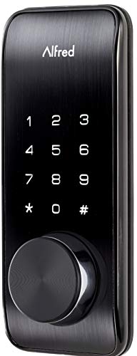 Alfred DB2-B Smart Door Lock Deadbolt Touchscreen Keypad, Pin Code + Key Entry + Bluetooth, Up to 20 Pin Codes (Black) - Image 4