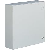 Rittal 1045250 Light Grey 16 Gauge Steel Single Door Hinge Cover Wallmount Enclosure, 16" Width x 20" Height x 8" Depth