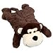 HomeTouch Hot Water Bottle Classic Premium Hot Rubber Bag with Adorable Soft Animal Cover (Monkey)