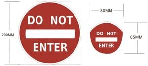 Foldable Collapsible Frisbee Fan With Pouch - Do Not Enter Sign - Set of Two