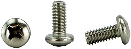 Stainless 8-32 x 3/8" (3/8" to 3" Lengths Available) Pan Head Machine Screws, Full Thread, Phillips Drive, Stainless Steel 18-8, Machine Thread (100 pcs, 8-32 x 3/8)