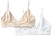 Jockey Women's Bras Girls Comfort Bra - 2 Pack, White/Sand, XL