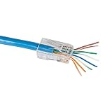 Klein Tools VDV826-702 Pass-Thru Modular Data Plug, RJ45 CAT5E, Pass Through Connectors 50-Pack