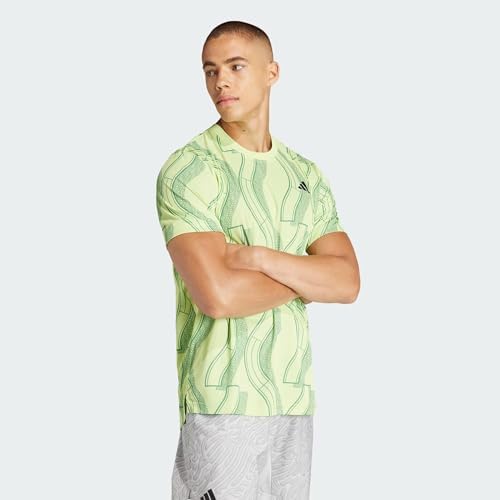 Uomo Club Tennis Graphic Tee, Pulse Lime/preloved Green, M