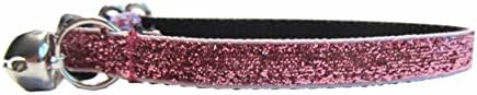 Kitty Kaboodle Breakaway Cat Collar with Bell - Fully Adjustable (7-11”) Sparkle Nylon Kitten Safety Collars