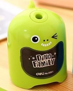 InnoDesktop Super Cute Best Electric Automatic Pencil Sharpener Battery Operated Portable Lovely Dinosaur Design Sharpener for Kids, Office & School, Green